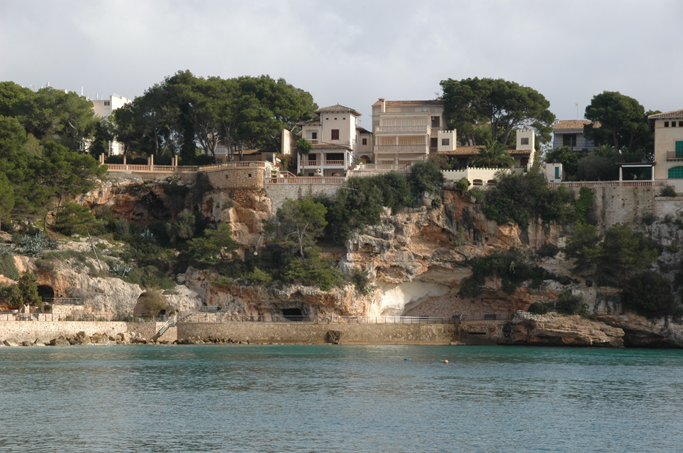 Porto Cristo, Mallorca, Spain / PMI Mallorca Porto Cristo houses on top of the cliffs with